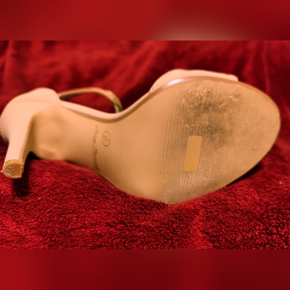 Anne Michelle Rapture-54 Sz 7 Women's Stiletto Heel Sandal Shoes Tan - Picture 3 of 12